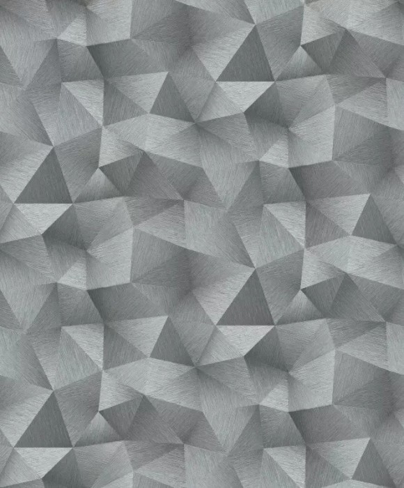 Tapet geometric romburi extralavabil,gri,argintiu,GMK 3 10216-10