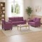 Set de canapea 3 pcs Violet Catifea