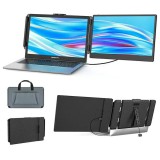 Monitor LED Portabil pentru laptop, Ecran 14 inch Full HD, compatibil cu displayuri de 13 inch - 17 inch, Rotatie la 180 de Grade, Compatibil cu iOS,