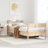 vidaXL Cadru pat fără saltea, 90x190 cm, lemn masiv de pin 3306207