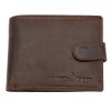 Portofel Barbati Piele Naturala Maro Inchis, 12x10 cm, Micutz&amp;reg, Multiple Compartimente Carduri, Monede si Documente