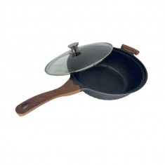 Wok antiaderent cu capac 32cm Handy KitchenServ