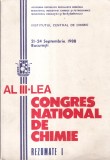 Institutul Central de Chimie - Al III-lea Congres National de Chimie. Rezumate,