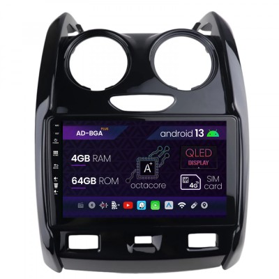 Navigatie Dacia Duster (2015-2020), Android 13, A-Octacore 4GB RAM + 64GB ROM, 9 Inch - AD-BGA9004+AD-BGRKIT366V2 foto