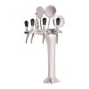 Schanks&auml;ule, Bierzapfs&auml;ule 4-leitig, Chrom - Elegante &amp; Hochwertige f&uuml;r Bars &amp; Restaurants, &quot;Topp-Qualit&auml;t!&quot;