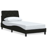 Cumpara ieftin Cadru de pat fara saltea tesatura neagra 80x200 cm