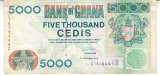 M1 - Bancnota foarte veche - Ghana - 5 000 cedis - 2002