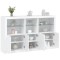 Servantă cu lumini LED, alb, 162x37x100 cm