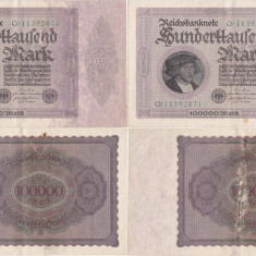 1923 (1 Februarie), 100.000 Mark (P-83a.1) - Germania ×2
