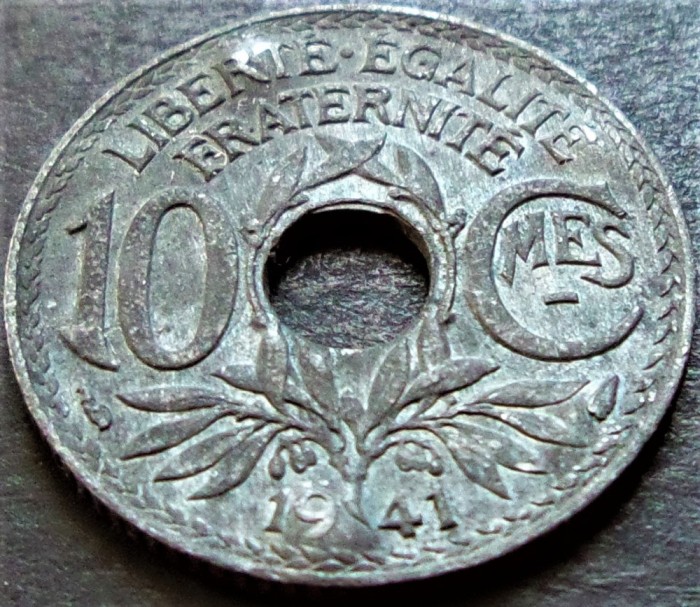 Moneda istorica 10 CENTIMES - FRANTA, anul 1941 *cod 5067 B