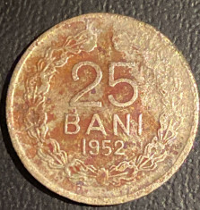 25 BANI 1952, MONEDA R.P.R. foto