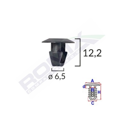 CLIPS GARNITURA USA PENTRU FIAT/ALFA ROMEO/LANCIA SET 25 BUC 61505 foto