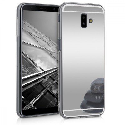 Husa pentru Samsung Galaxy J6 Plus, Silicon, Argintiu, 48754.42 foto