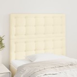 Tăblii de pat, 2 buc, crem, 100x5x78/88 cm, piele ecologică