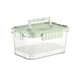 Caserola portabila pentru mancare fresh flippy, 550 ml, furculita pentru fructe, 7 x 11.5 x 16 cm, capac detasabil pentru congelator, etans, spatiu pe