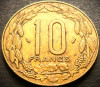 Moneda exotica 10 FRANCI - AFRICA CENTRALA (CAMERUN), anul 1975 * cod 3948 B