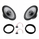 Pachet Difuzoare Auto Hertz Uno Skoda Fabia (1999-2014) Fata/Spate, Inele Adaptoare + Mufe