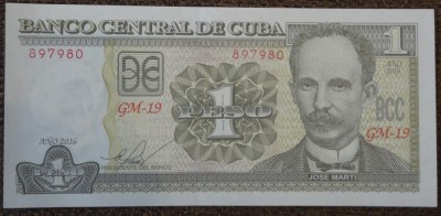 1 peso 2016 Cuba, UNC foto