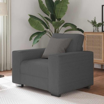 Gossi canapea scaun gri inchis 59 cm tesatura velur foto
