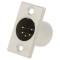 Conector XLR soclu tată PIN 5 lipire argint 7,5A