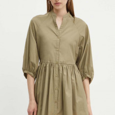 MAX&Co. rochie din bumbac culoarea verde, mini, evazati, 2416221094200