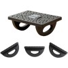 Suport Ergonimic pentru Picioare, Plastic, cu Role de Masaj pentru Talpi, pentru Birou, Usor de Transportat, Negru