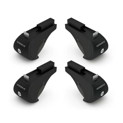 Evos RA (Rail Alu) kit de 4 picioare pentru bare de aluminiu Silenzio Alumia Helio Garage AutoRide foto
