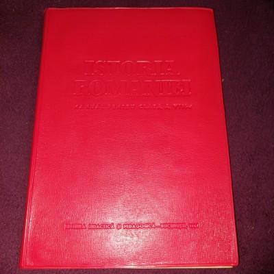 ISTORIA ROMANIEI Manual pentru clasa a VIII a 1968,Coperti VINIL,carte colectie foto