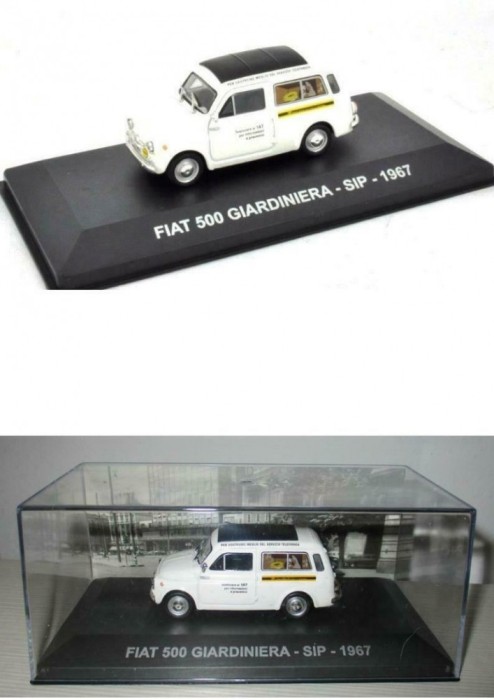 Macheta Fiat 500 Giardiniera Sip 1967 scara 1:43 IXO Macheta Fiat 500 Giardiniera Sip 1967 scara 1:43 IXO