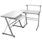 Cumpara ieftin Birou de computer coltar, alb, 132x112x99 cm, lemn prelucrat