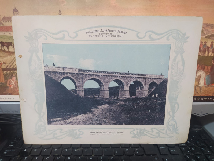 Viaduc de 45.00 m lungime klm 85+900 Calea ferată Galați Berești B&acirc;rlad 1903 201