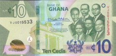 Bancnota Ghana 10 Cedis 2019 - P47 UNC foto