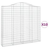 Cumpara ieftin Cosuri gabion arcuite 10 buc, 200x30x180/200cm, fier galvanizat