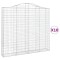Cosuri gabion arcuite 10 buc, 200x30x180/200cm, fier galvanizat