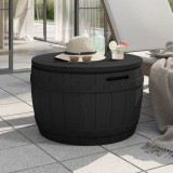 Cutie depozitare de gradina 3-&icirc;n-1, negru, polipropilena GartenMobel Dekor, vidaXL