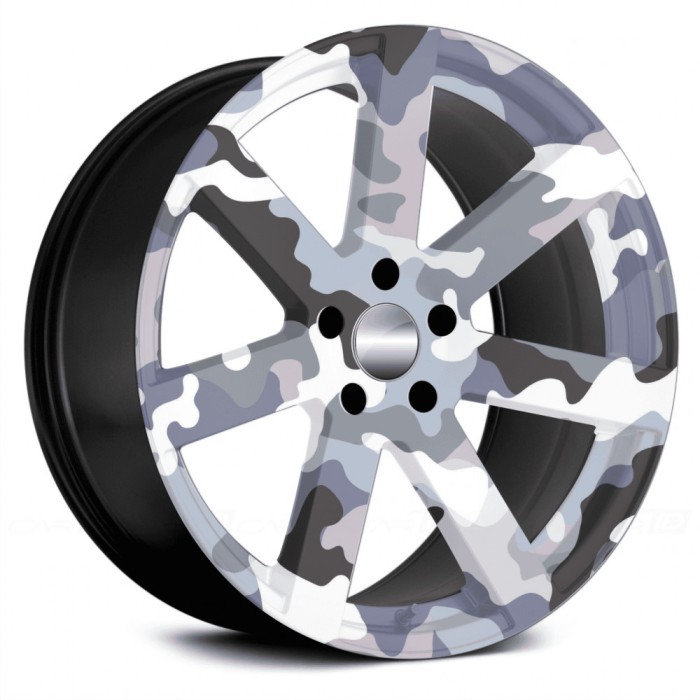 Folie decorativa jante auto set 4 bucati, print ecosolvent oracal, autoadeziva, diametru 60 cm, model sport fjt-08