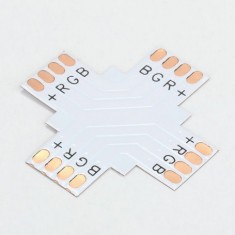 Conector PCB X de 10mm 4-Pini pentru benzi LED RGB SMD5050 5630 Con?inutul pachetului 1 Bucata foto