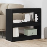 Bibliotecă din stejar negru vidaXL - 80x30x72 cm, Fabricată din lemn de inginerie