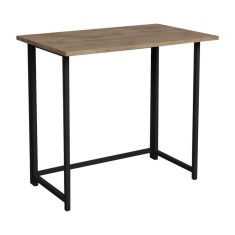 Birou de birou pliabil Thox stejar melaminat-metal negru 80x50x72cm foto