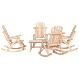 vidaXL Set mobilier de grădină, 5 piese, lemn masiv de molid 3185531