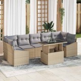 Cumpara ieftin Set de canapele pentru grădină 8 pcs bej și gri deschis