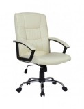 Scaun directorial GN02, ergonomic, cadru cromat, inaltime ajustabila, balans, 100 kg, bej