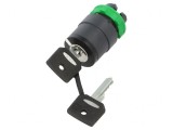 Comutator rotativ cu cheie 22mm 2 poziții negru ZB5AG8