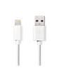 Cablu incarcator/date Apple Lightning 8-Pini - USB-A tata 1m 2.4A, Nedis