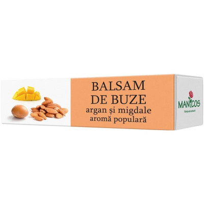 Balsam de Buze cu Argan, Migdale Dulci si Aroma de Portocale 4.8 grame Manicos foto