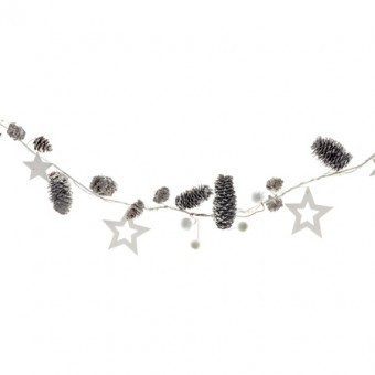 Decoratiune ghirlanda alba 30 led retlux foto
