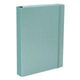 Mapă Cutie Carton, Model Verde Metalizat, Dimensiuni 23.5x4x31.5 cm, Cu Elastic