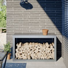vidaXL Suport pentru lemne de foc, 100x40x60 cm, oțel inoxidabil 850987