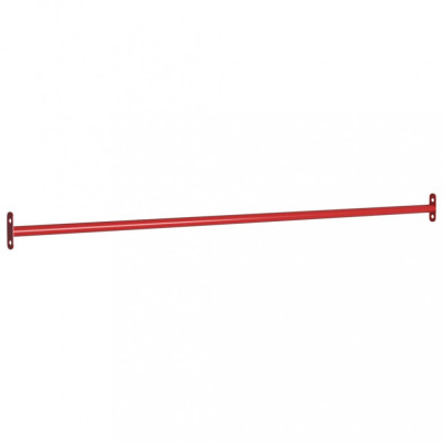 vidaXL Bară de rotire, roșu, 125 cm, oțel foto