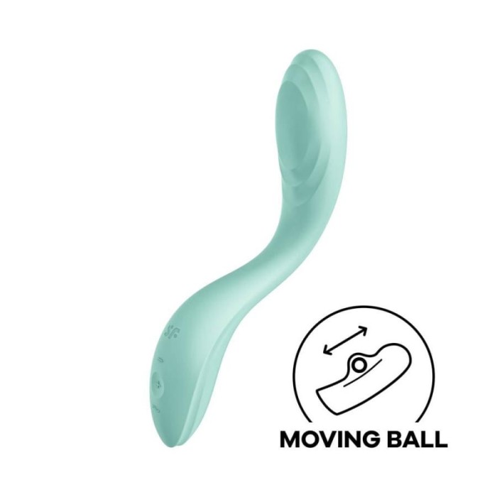 Vibrator Special Rrrolling Pleasure, Verde Menta, 22 cm